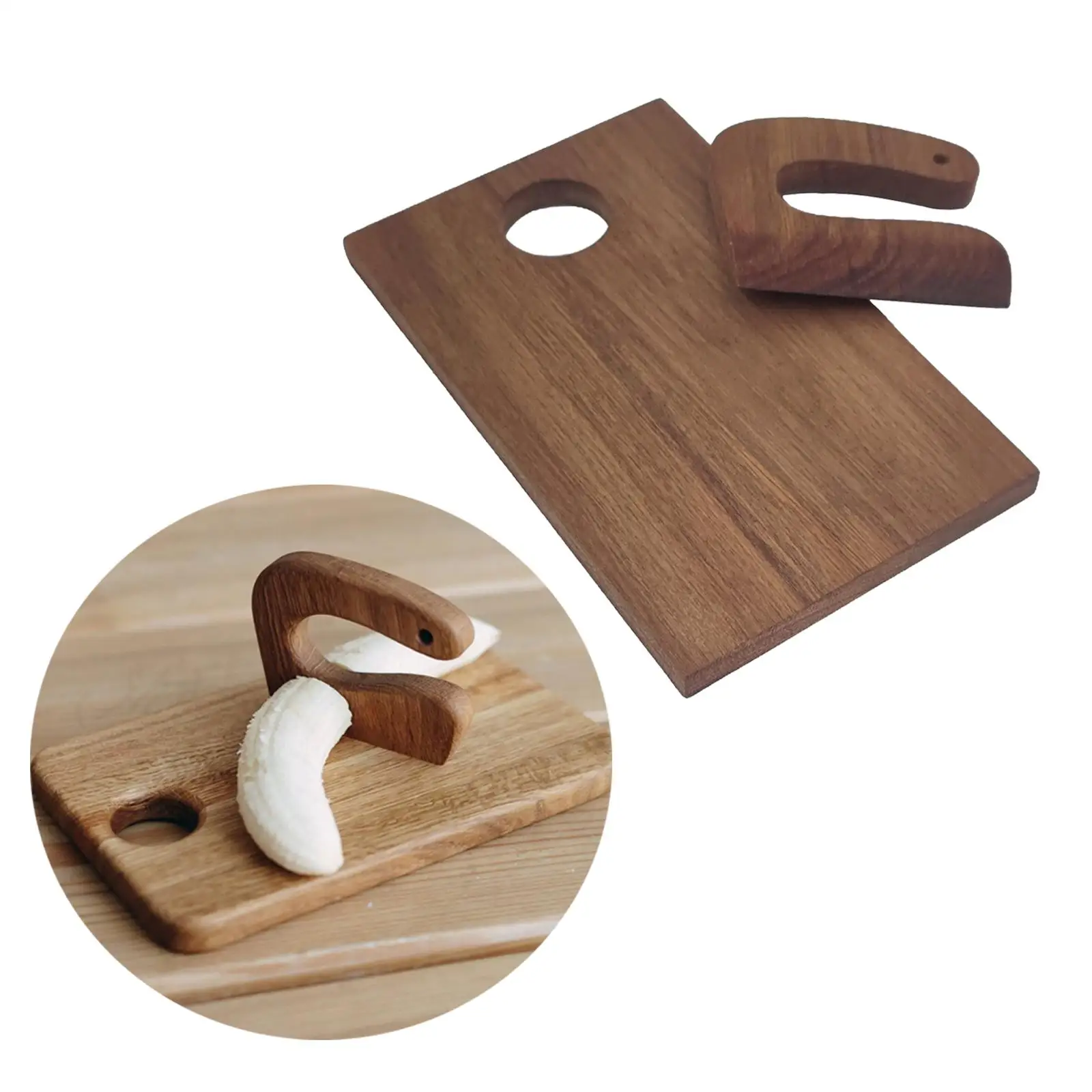  Wooden  and  Set Handmade Pretend  Cooking  Kitchen Tools for Avocados Cheese Cakes Fruits