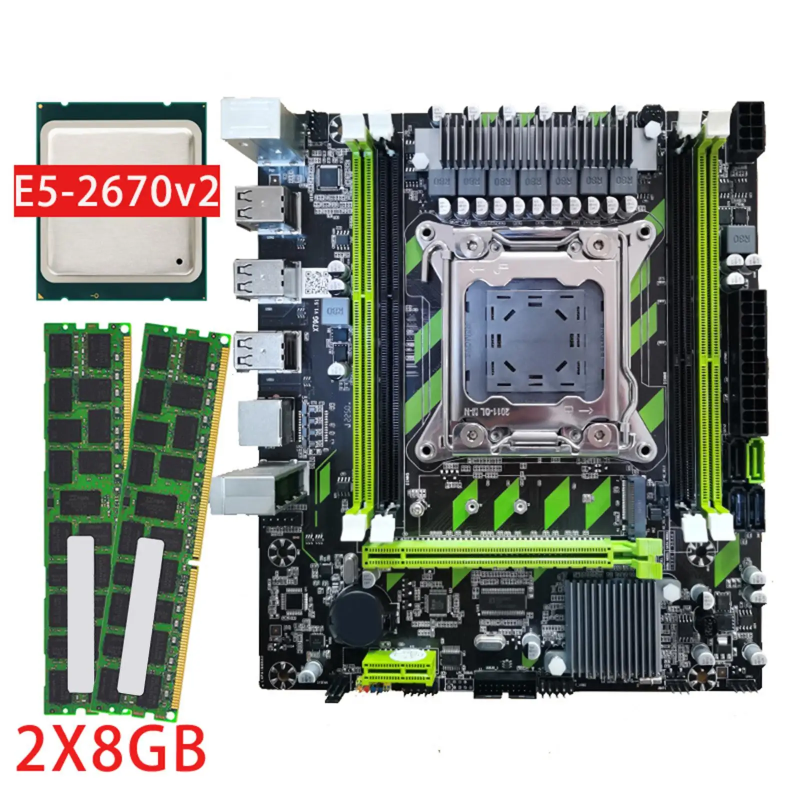x79G Gaming Motherboard Max 64GB Memory 32GB/S Accessory Durable Replaces Easy Installation 4x SATA2.0 for E5-2670 V2 E5-2650 V2