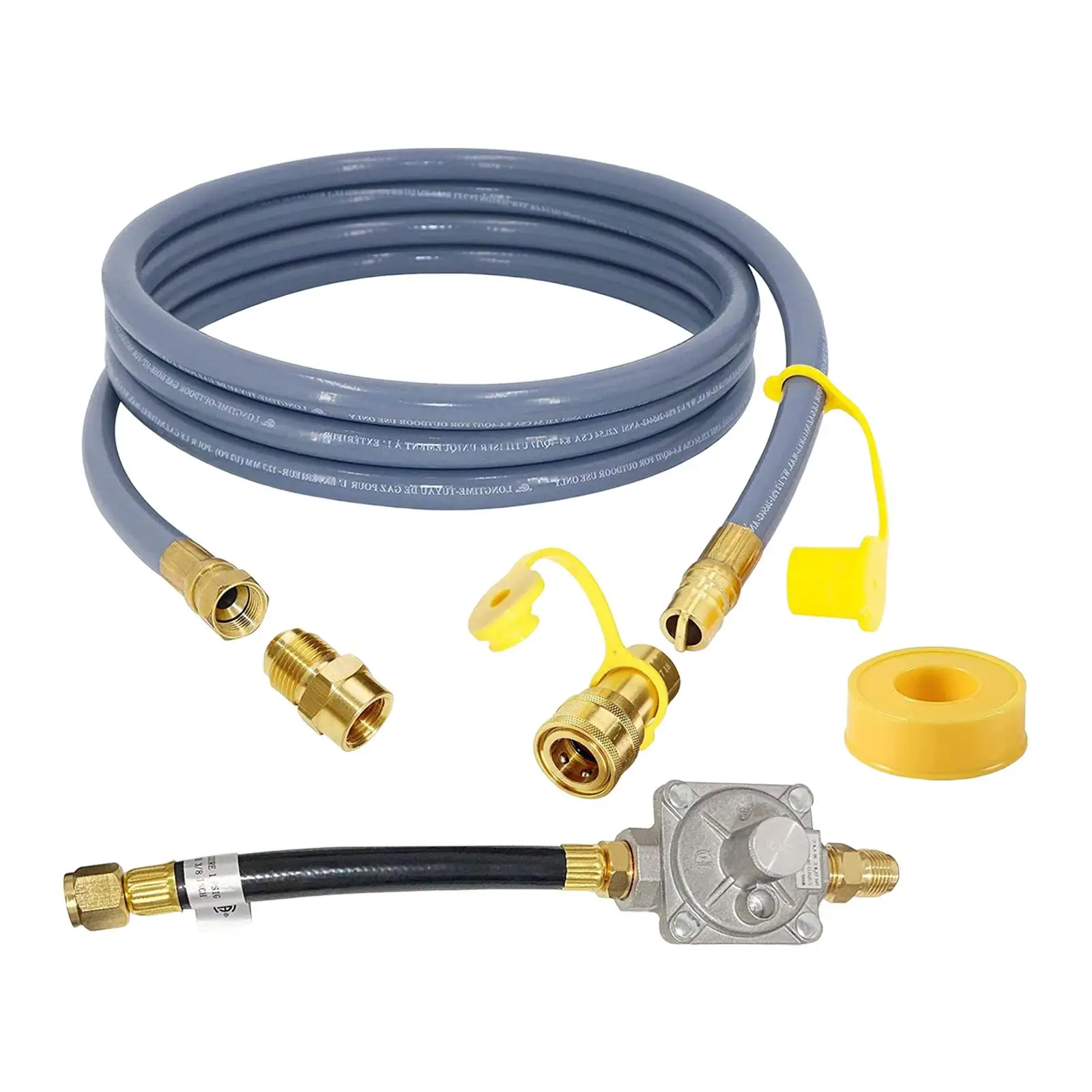 10 Feet 1/2 inch Natural Gas Hose with Quick Connect Fitting Propane to Natural Gas Conversion Kit for Grill Patio Heater