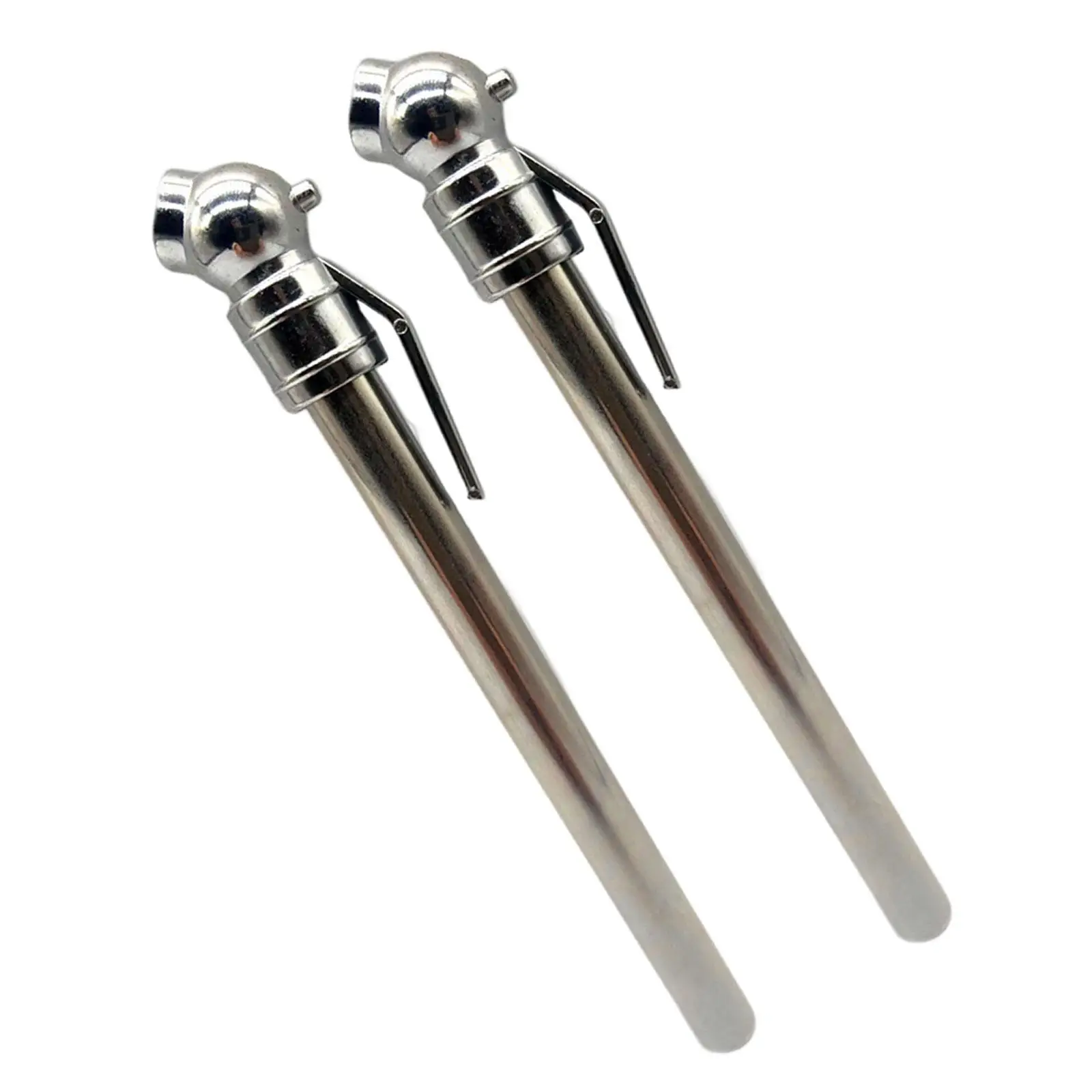 2Pcs Pencil Tire Pressure Gauge, Heavy Duty Chrome Metal Air Meter, Air Pressure