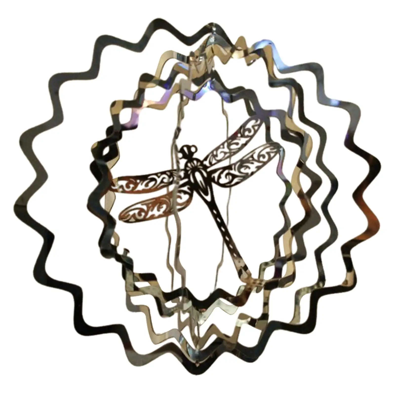 Dragonfly Wind Spinner Art Ornaments Weatherproof Wind Sculpture Garden