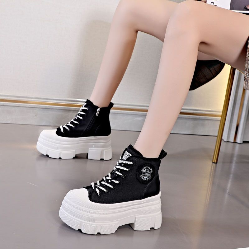 Denim Ankle 10cm Platform Boots for Women