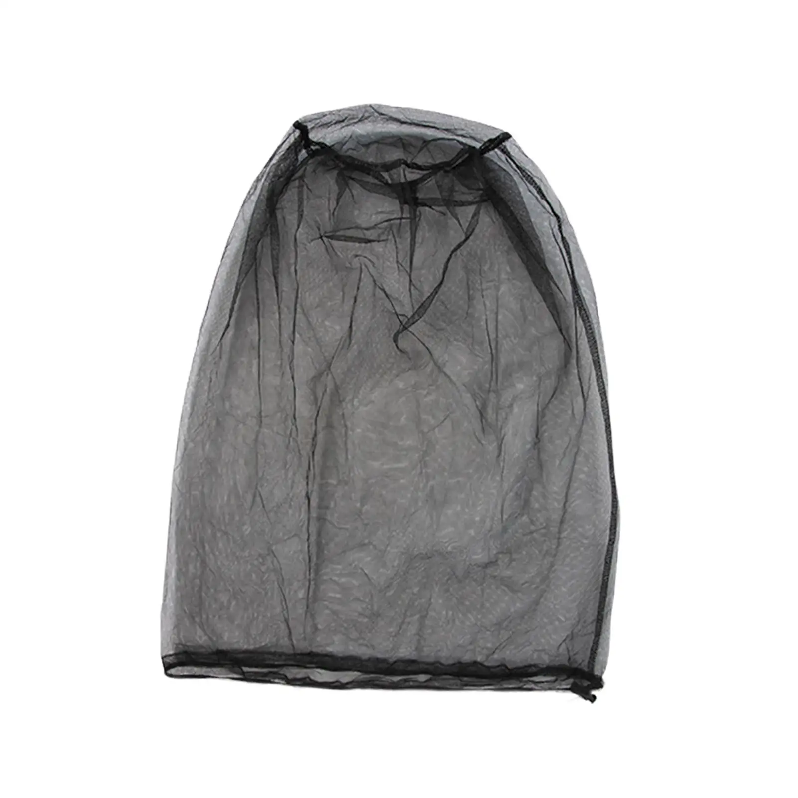 Mosquito Head Net Drawstring Men Women Breathable with Storage Bag for Camping Travel Outdoor Activity Climbing Fishing