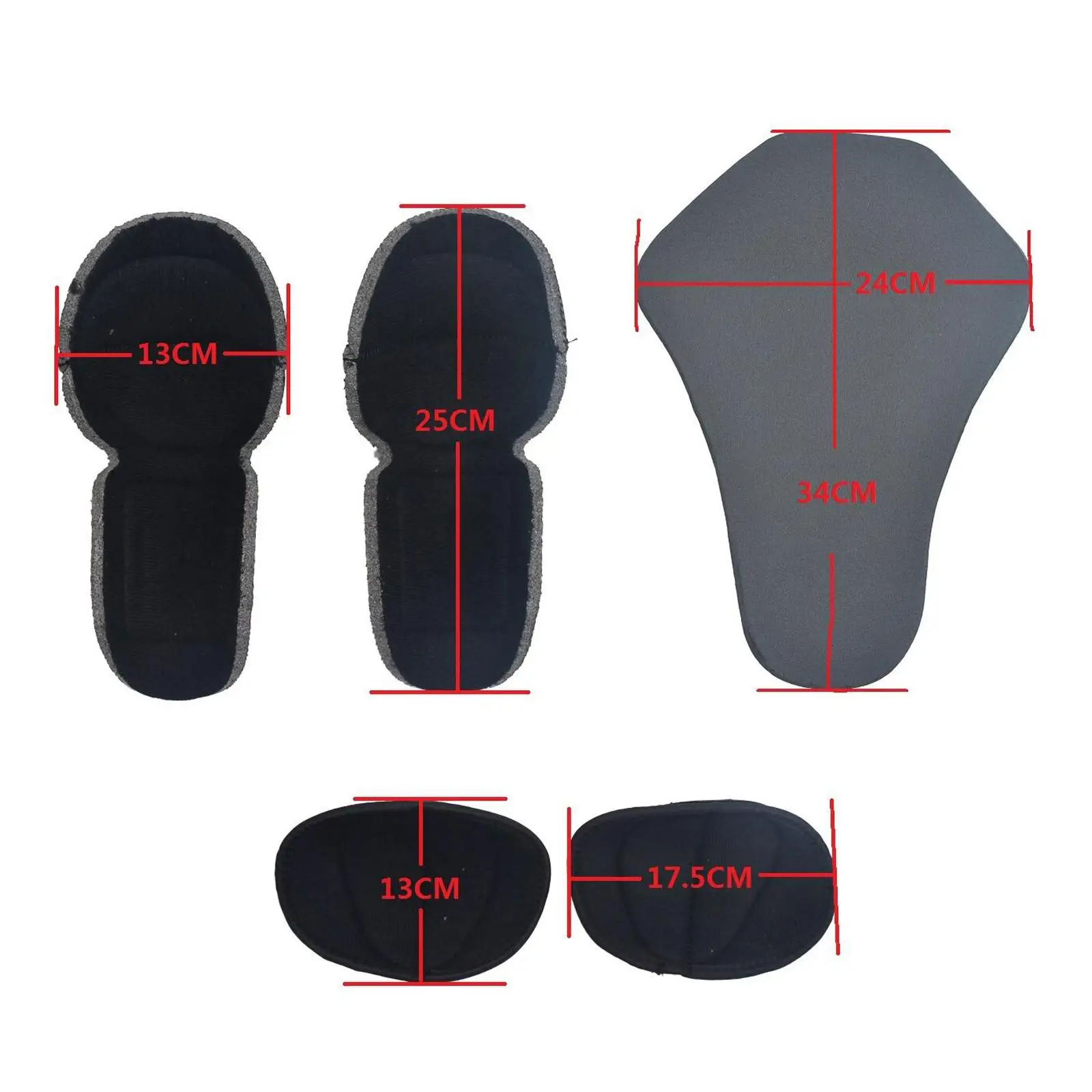 5Pieces Riding Shoulder Protector Removable Motorcycle Accessories Motorcycle Protective Gear Set Racing Guard Fit for Riding