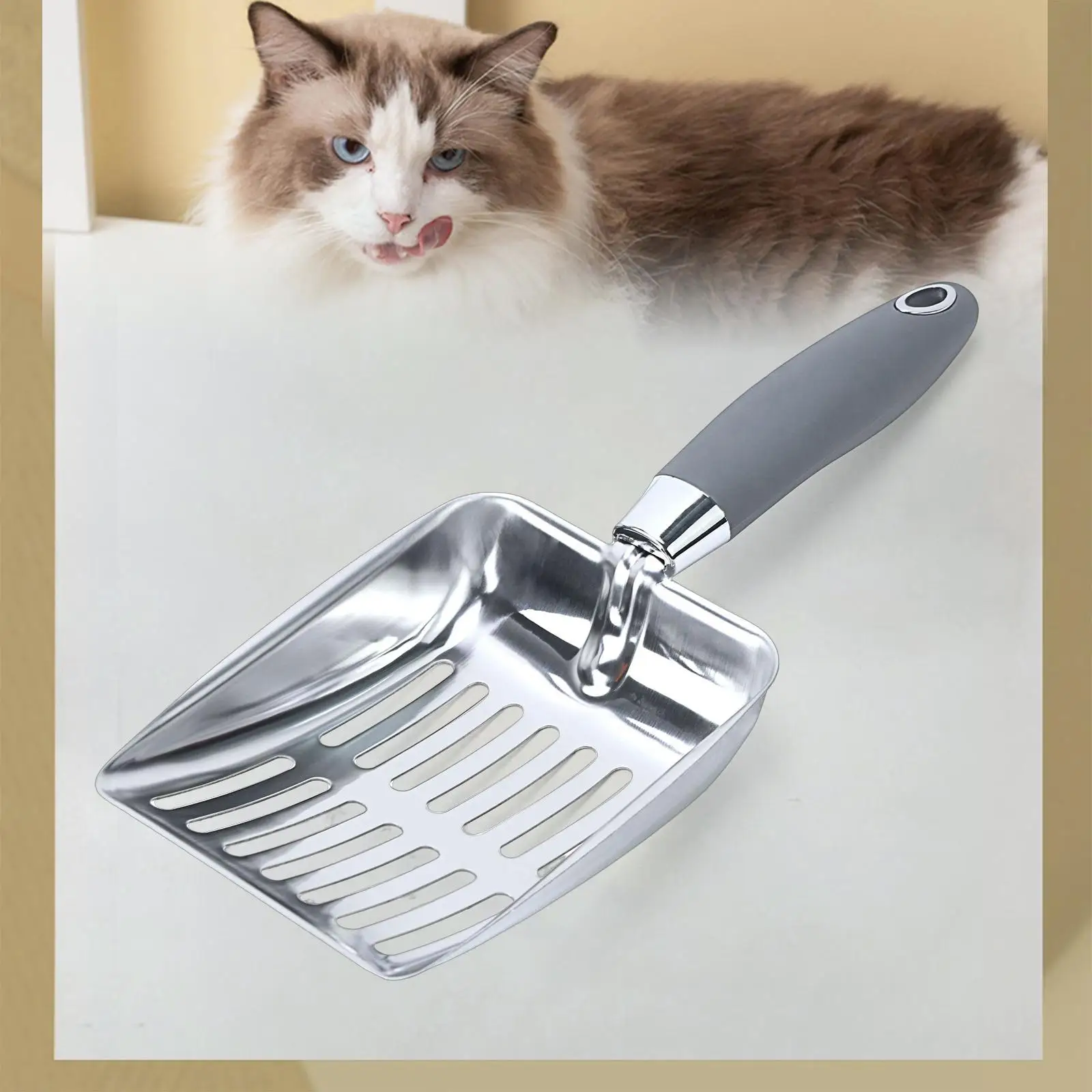 Cat Litter Sifting Scoop Comfortable Gripping Handle Pets Scooper for Pets Suppl