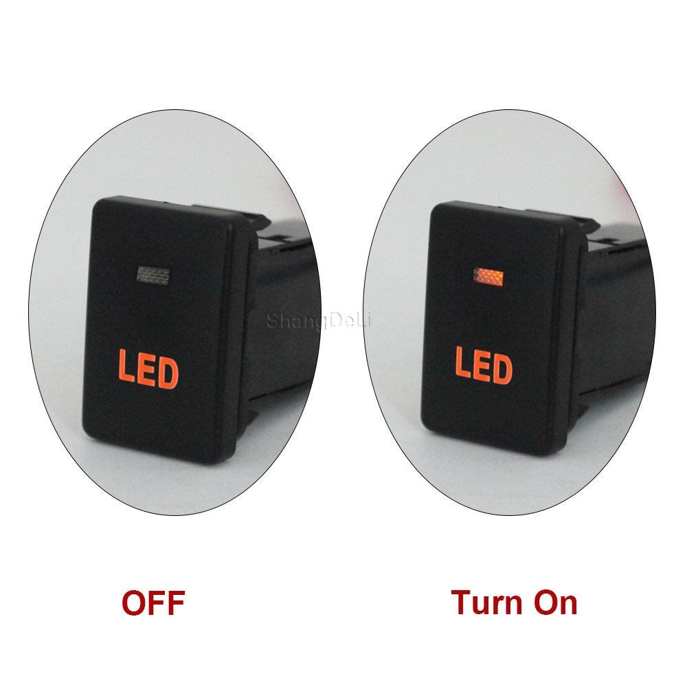 Auto-Orange-LED-DRL-Licht mit Radar-Kamera und Musik-Schalter, Verriegelungstaste für Land Cruiser PRADO Camry 50 Altis RAV4 – Detail 3