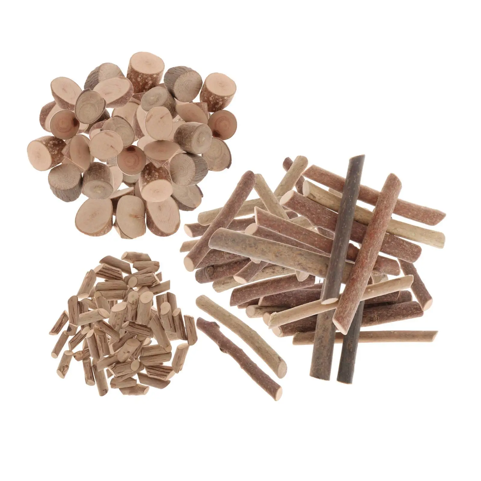 Wooden discs Untreated solid wooden blocks forrations for toddlers