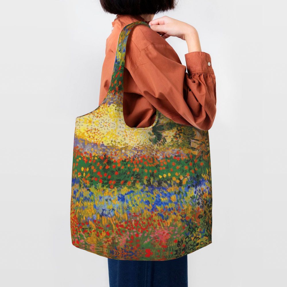 bag, lona bolsa de ombro, van gogh, doze girassóis, bonito