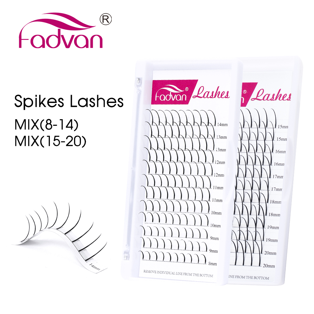 Best of Fadvan Spikes Lashes Individual Wispy A Shape Premade Fans Eyelash Extension Self-Grafting Makeup False Eyelashes Mixed 15-20mm Reviews & Tips