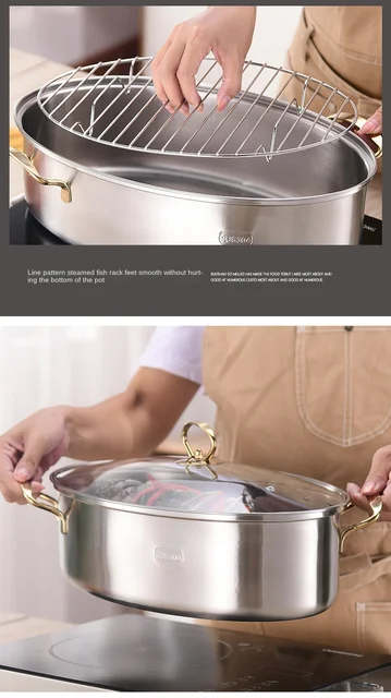 23inch Cooking Steamer Pot Multi-function Extra large Commercial 60CM 3-6  layer Food Steamer Pot Hot Pot Soup - AliExpress