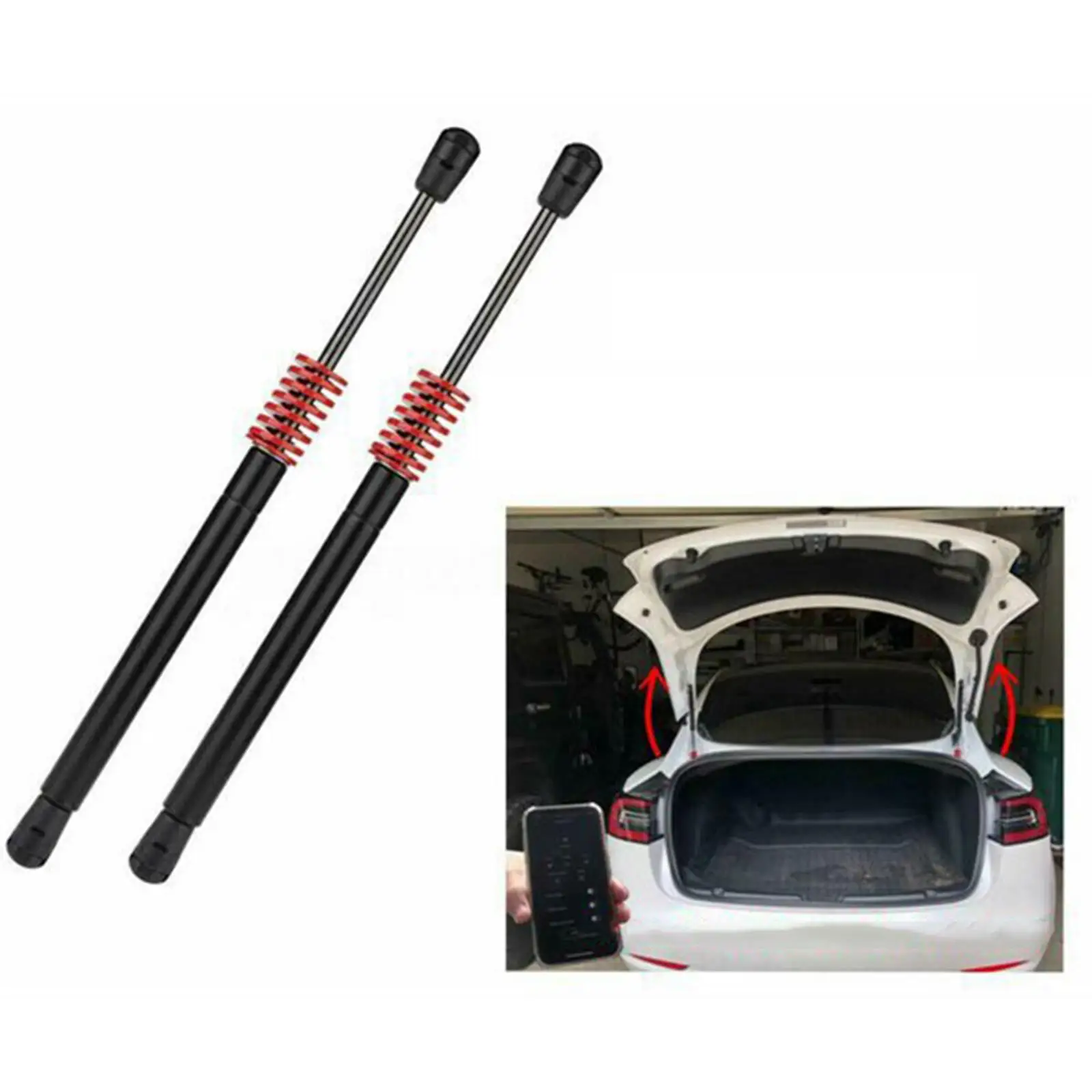 2x with Spring Steel Automatic Trunk Lift Support Fits for  High Performance Direct Replaces Accessories Durable