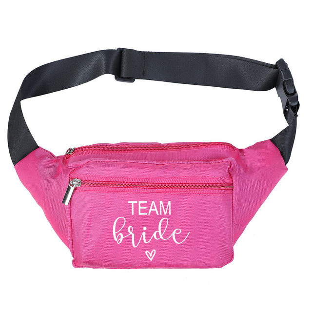 Team Bride Print Hufttasche Brautjungfer Fanny Pack ReiBverschluss Brusttasche Bachelorette Party Tasche Schulter Geldborse Bauch Hufte Bum Taschen Geschenke AliExpress