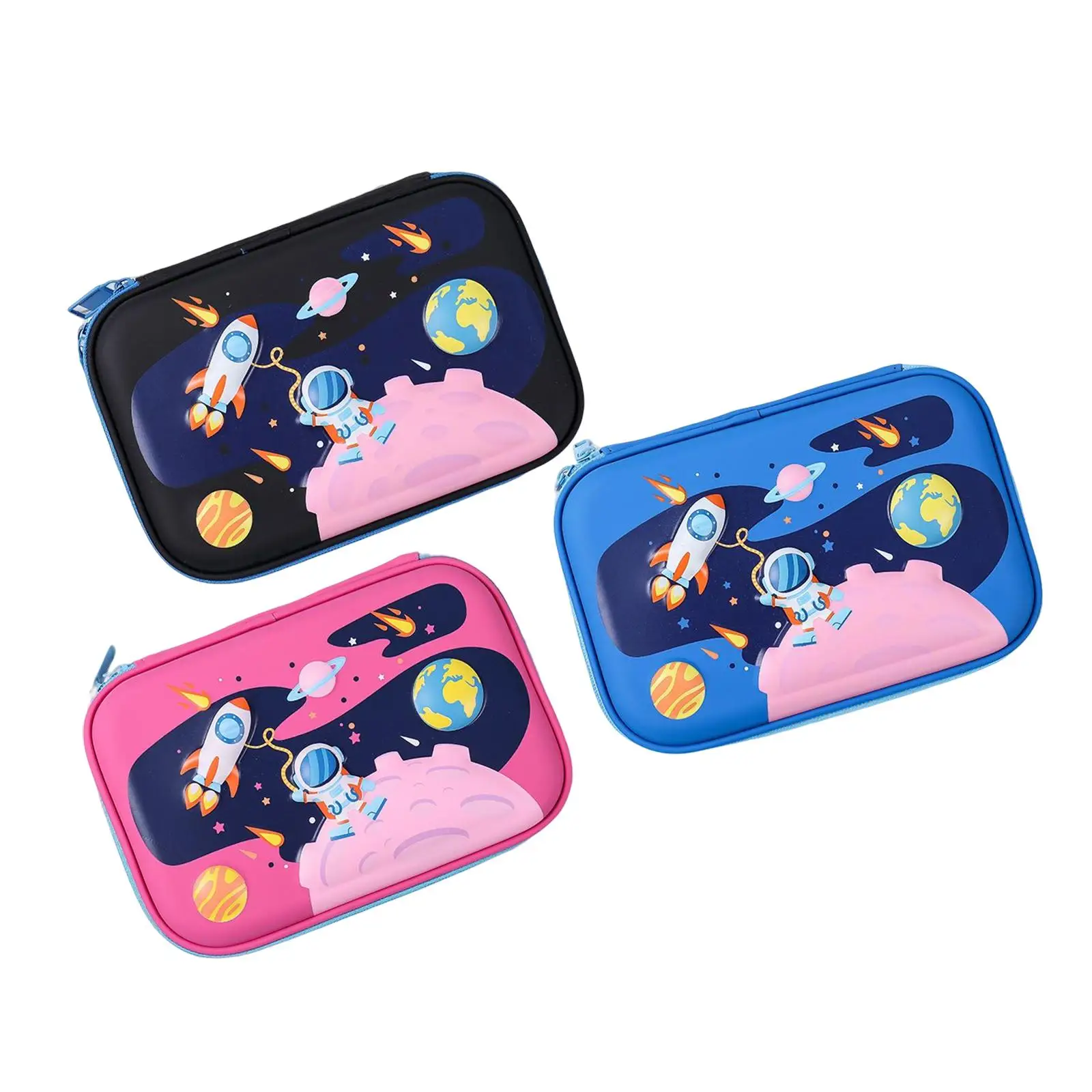 Astronaut Pencil Case Office Stationery Organizer Cosmetic Bag Pen Marker Holder Multifunction for Teen Kids Holiday Gifts