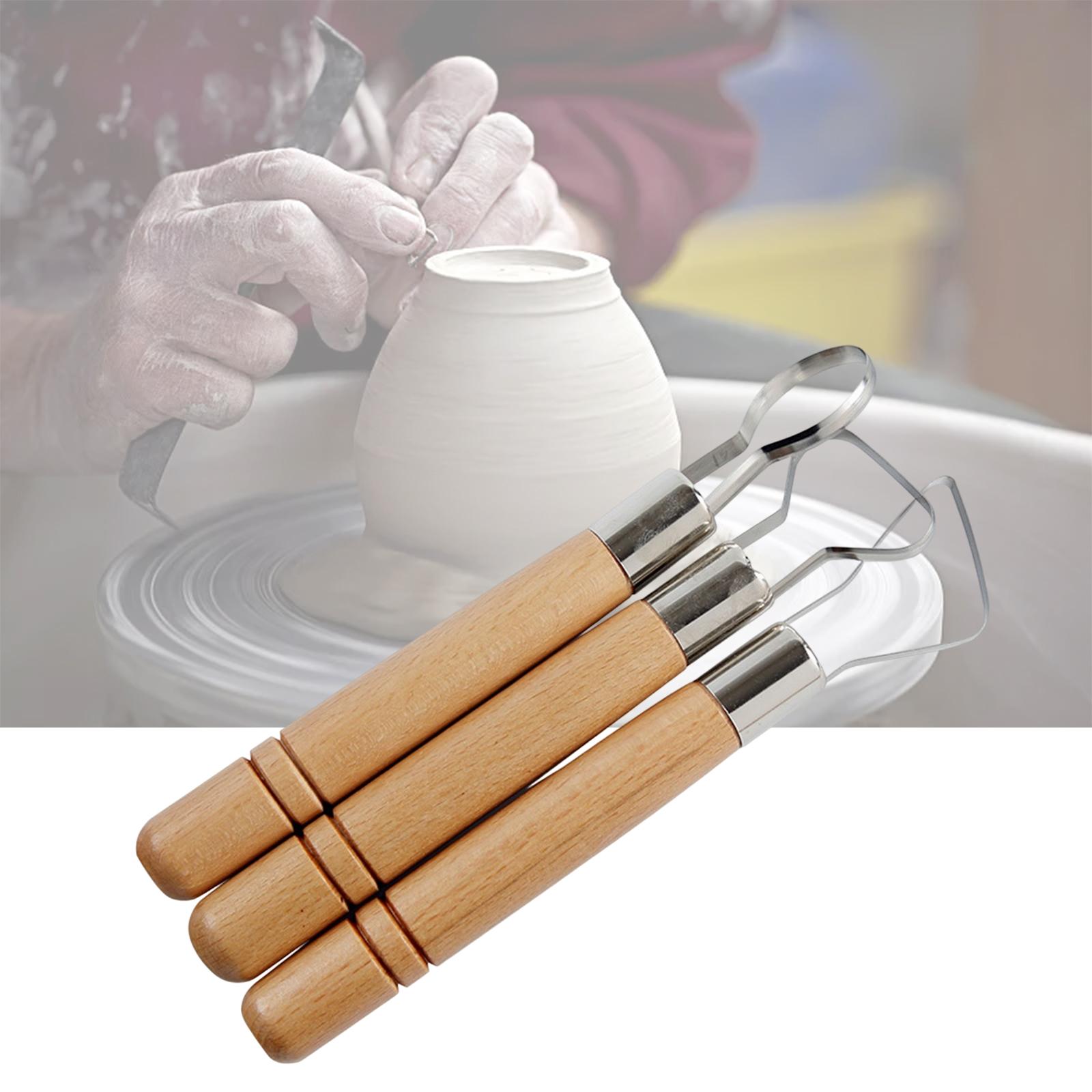 3pcs Clay Pottery   Trimming Loop Texture Tools for Beginners Artists