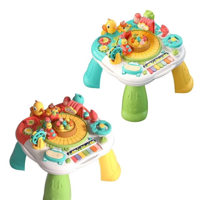 Mesa de actividades de pie para bebé y niño pequeño, mesa de actividades  musicales, regalo de cumpleaños para 9, 12, 18 meses, 1, 2 años - AliExpress