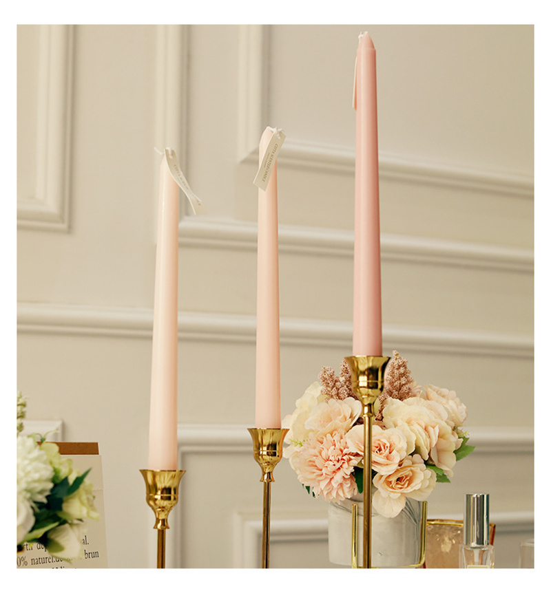 Nordic Morandi Gradient Candles Long Pole Aromatherapy Candles Wedding Banquet Candlelight Dinner Ambiance Candles Home Decor