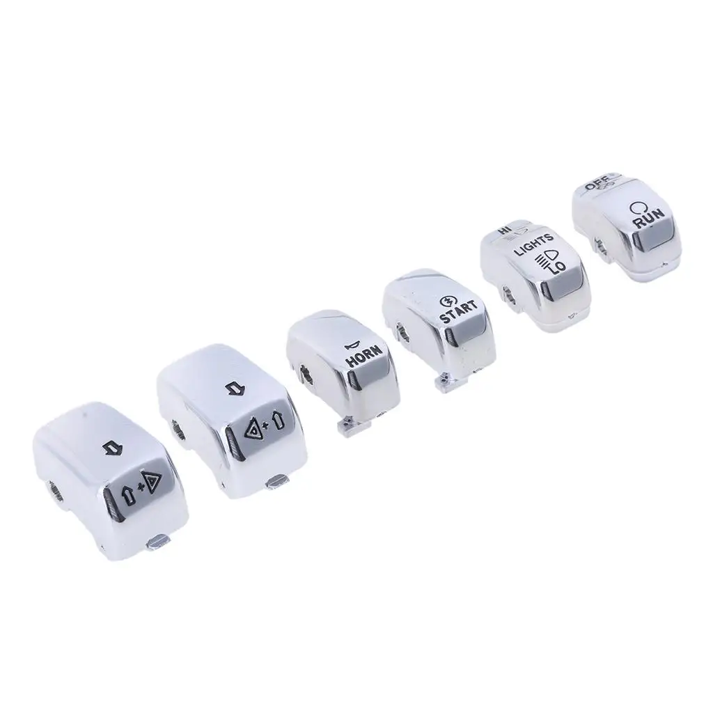 6 Pieces Hand Control Switch Button Covers s Set For  98-01 FLHRC