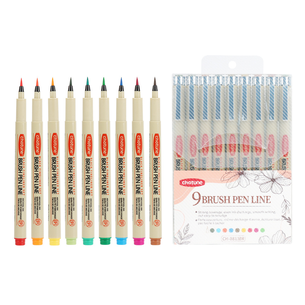 9/12 Farben Micro-Line Fineliner Stift-Set 05 Feine Spitze Zeichenstift Wasserfest für Künstler Journaling Technische Illustration Manga – Detail 1