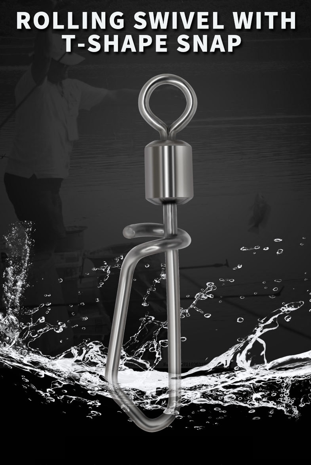 DNDYUJU 10-50X Angeln Wirbel Mit Verriegelung Snap Pin Rolling Swivel Edelstahl Angelhaken Köder Karpfen Stecker Angeln Werkzeug – Detail 6