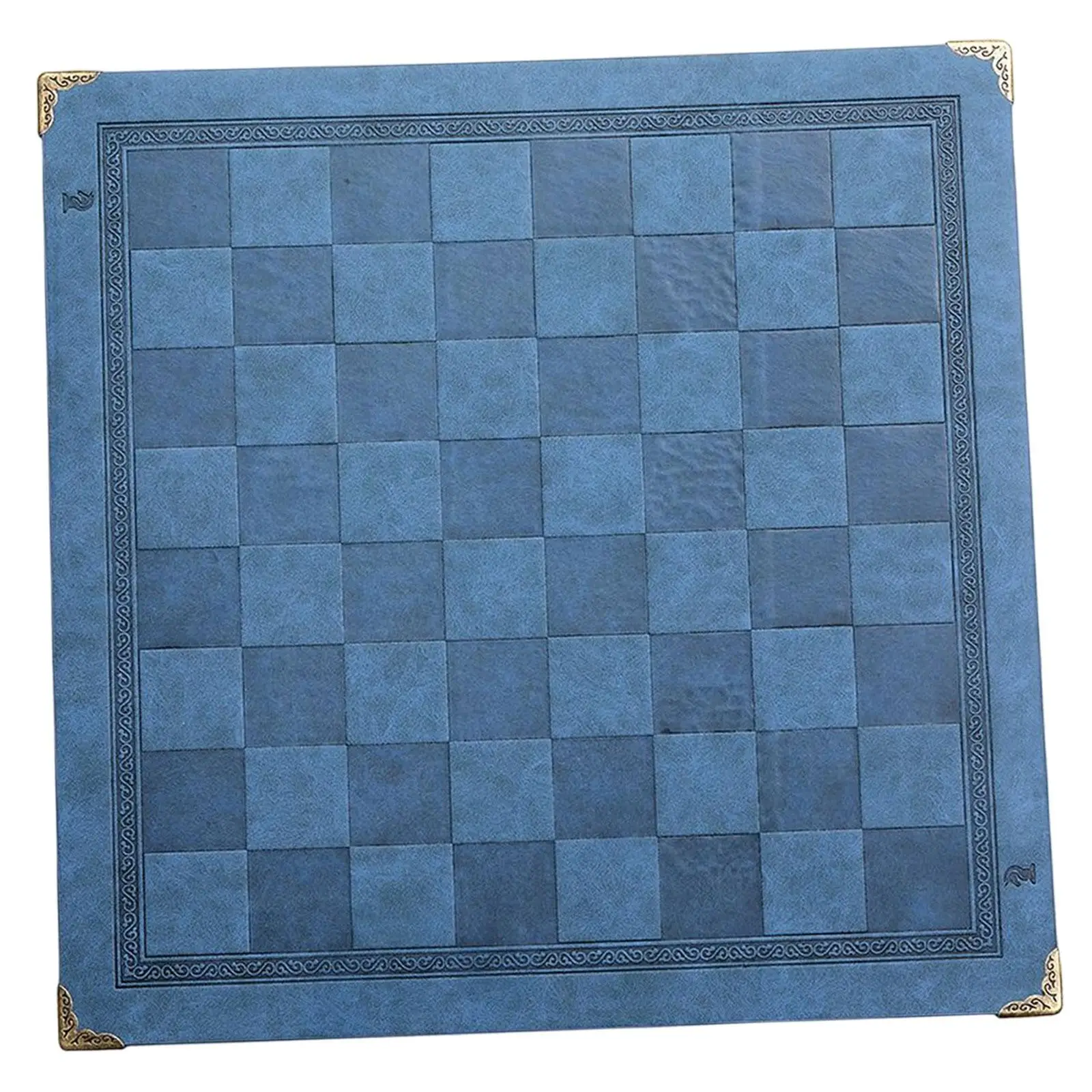 Chessboard Mat Heat Resistant Wipeable Antiskid PU Leather Portable Chess Pad Mat for Home chess park Game Counter Top