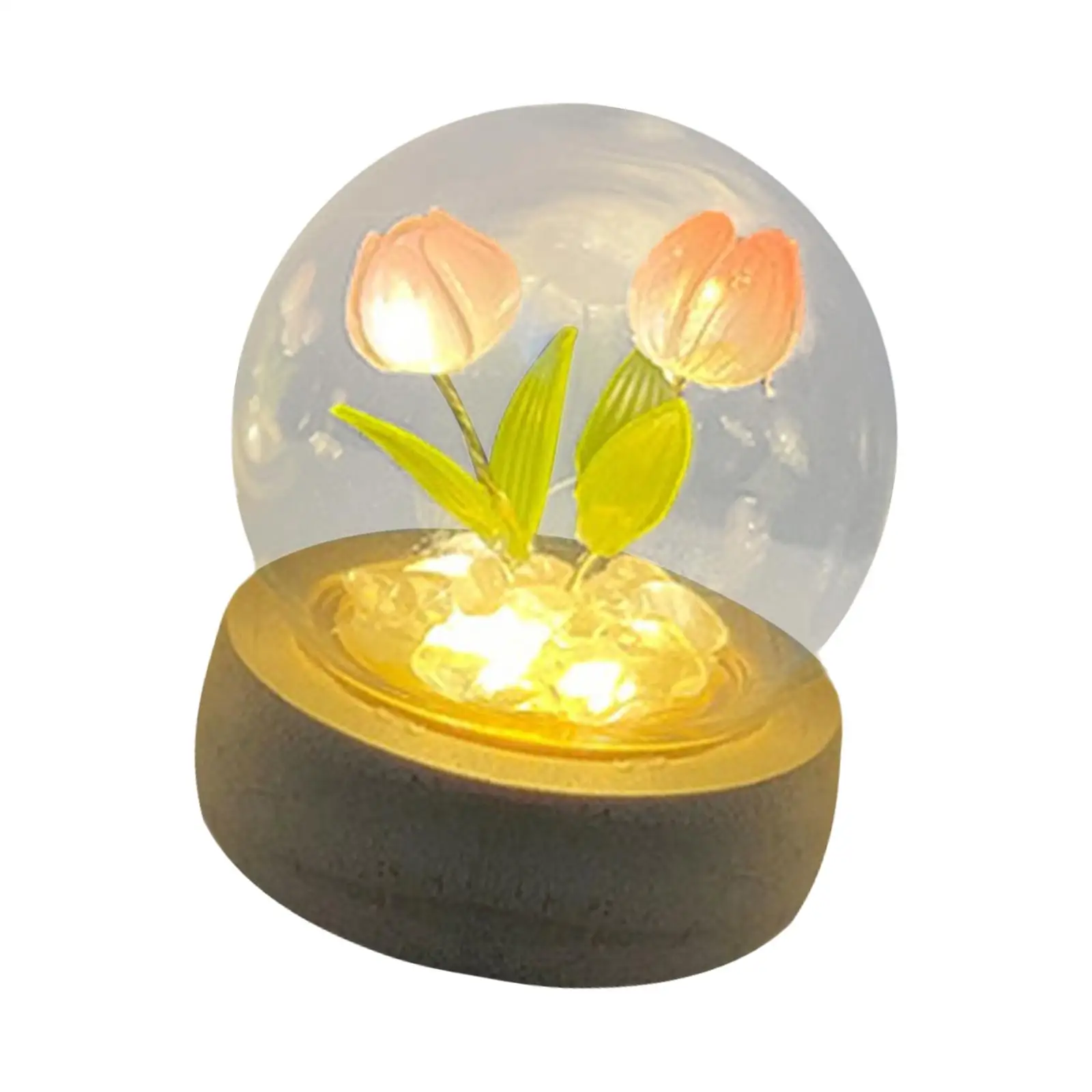 Handmade DIY Night Lamp Lighted Flowers Light Flowers Night Lamp Flower Lamp DIY Material for Table Living Room Decor