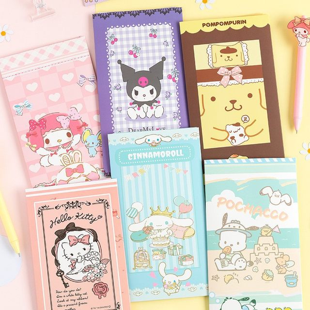 Sanrio Hello Kitty Kuromi Cartoon Stickers Ins Hand Book Decoration Sticker  Set Children Cute Creative Diy Sticker Book