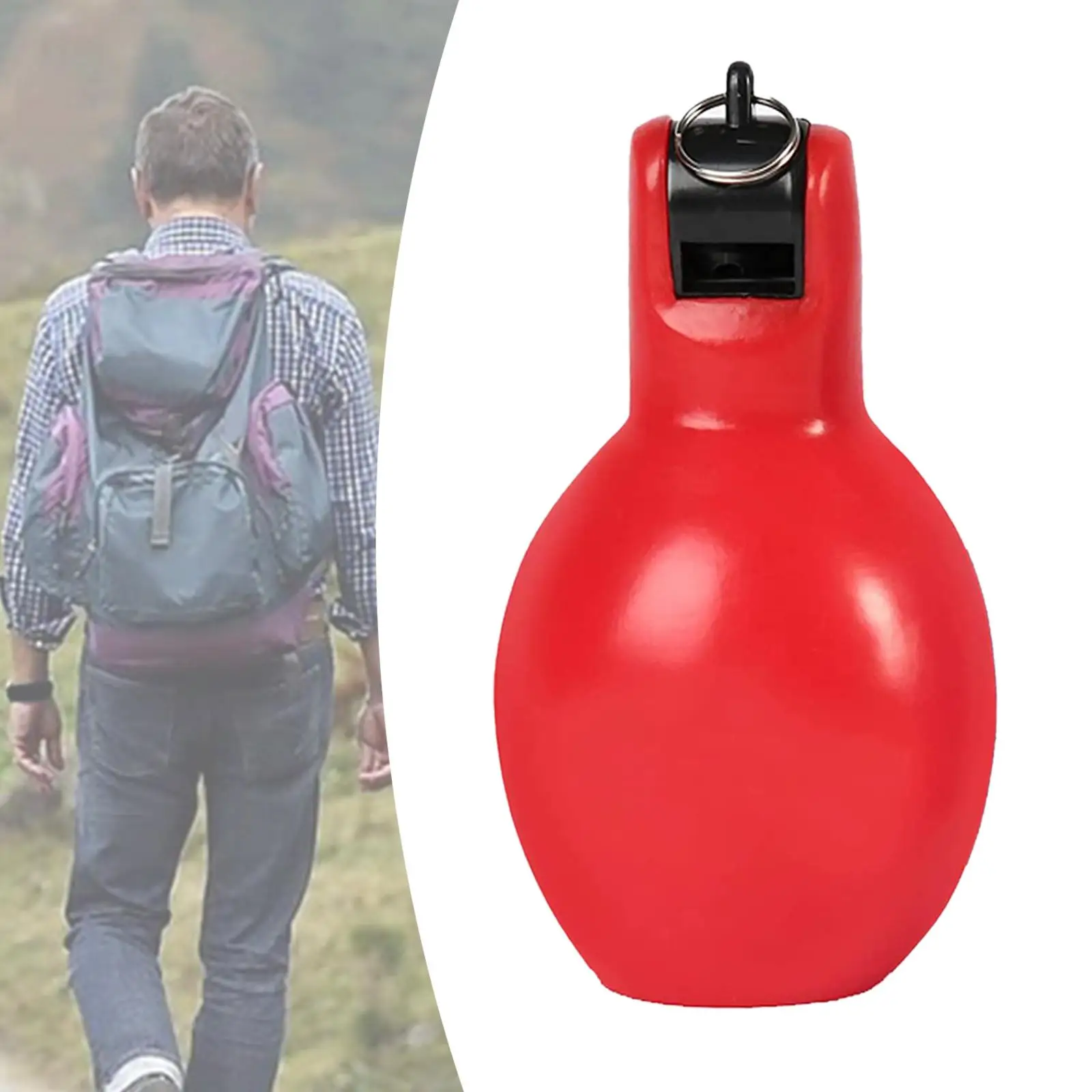 Portable Hand Squeeze , Outdoor Gift Loud Sound Educational Toy Sports Equipment PVC for  Emergency Referee Camping Adults