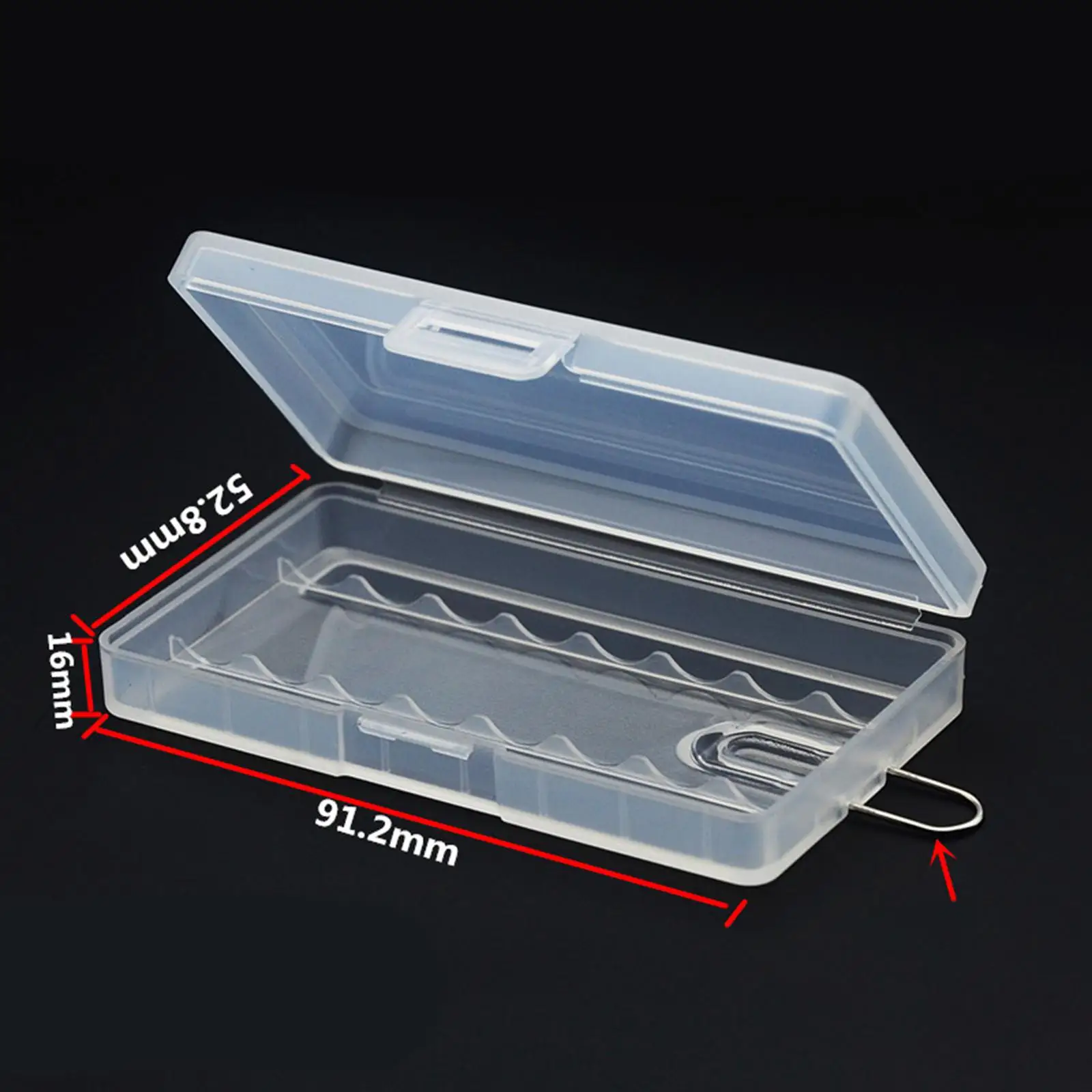 Battery Storage Case Holds 8 AAA Batteries Clear Color Practical Durable Portable Organizer Holder Box Protective Container