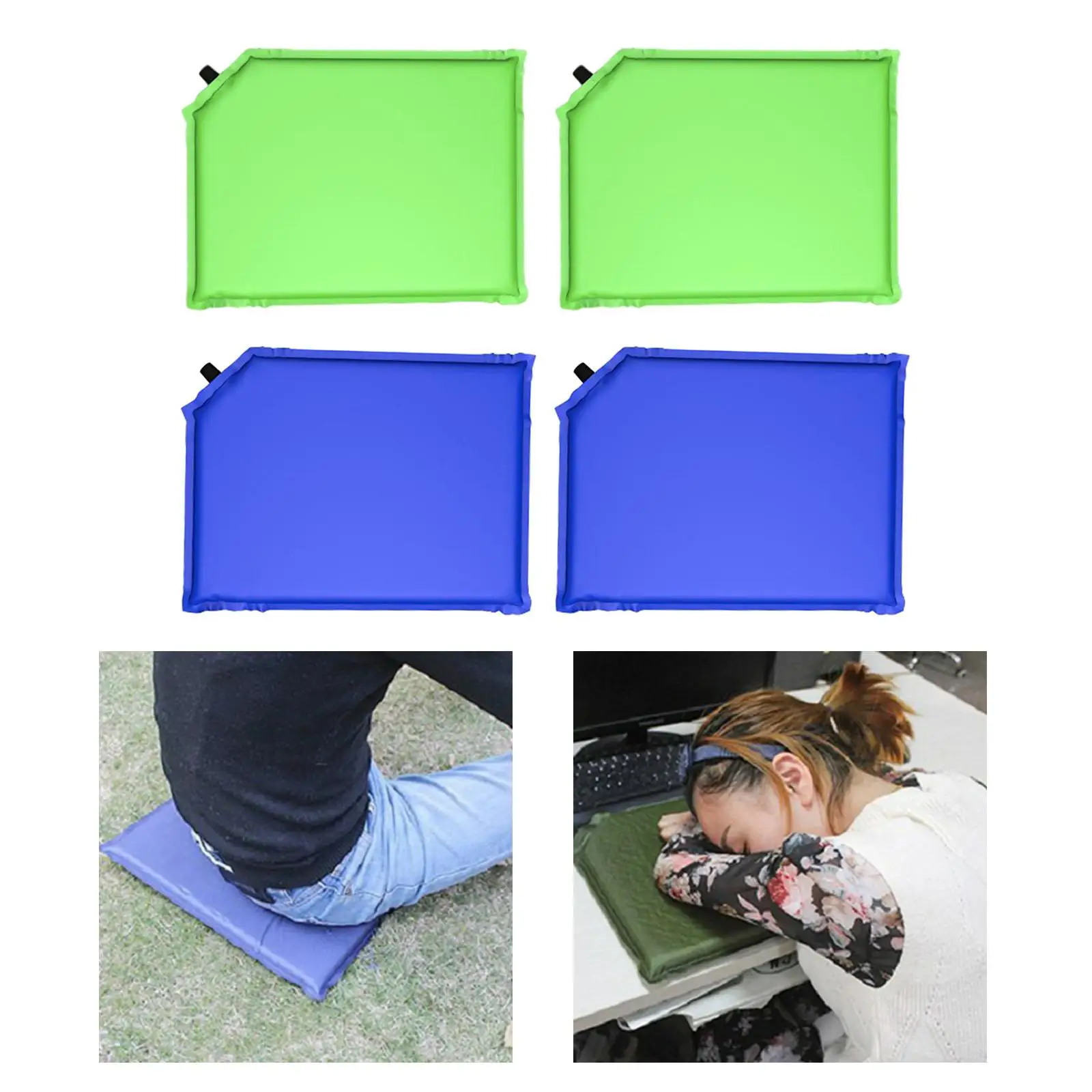 4pcs Self Inflating Seat Cushion Lightweight Portable Mat With Storage Bag