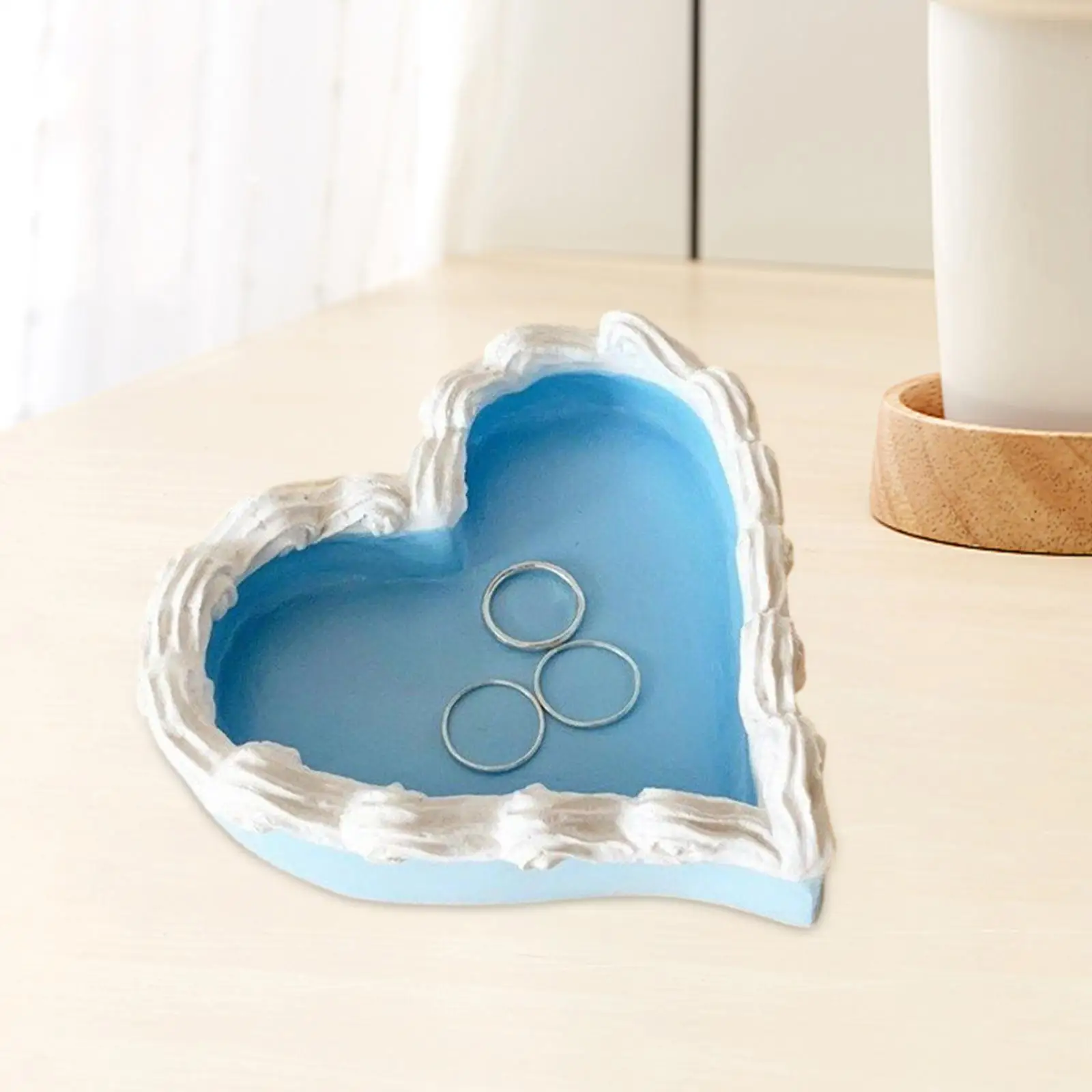 Heart Shaped Jewelry Tray Valentine`s Day Gift for Her Ring Dish for Desk Wedding Table Centerpieces Office for Home Decor