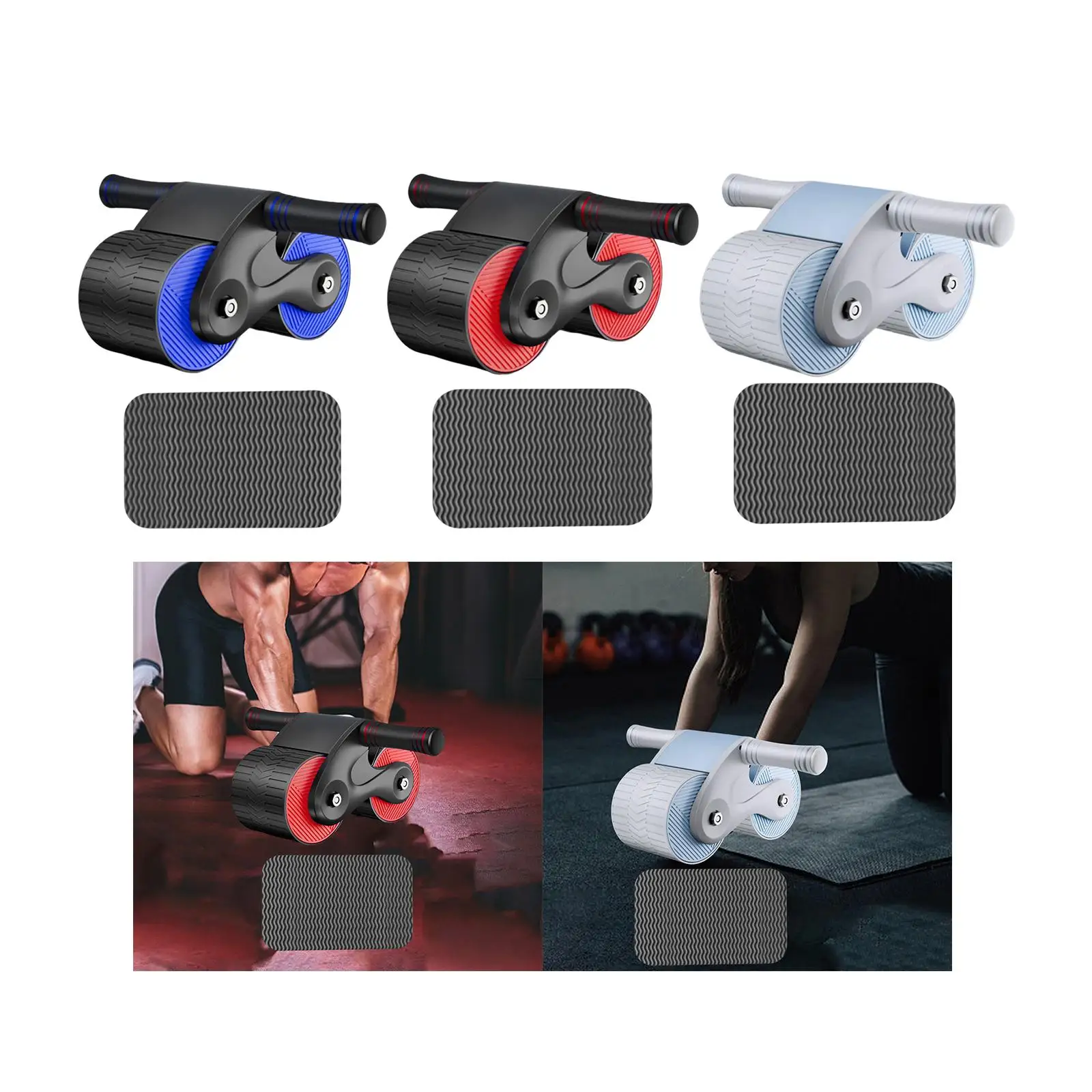 Non Slip Ab Roller Wheel Silent Training Workout Widen Abdominal Exerciser for Shoulders Arms Thigh Legs Training Body Building