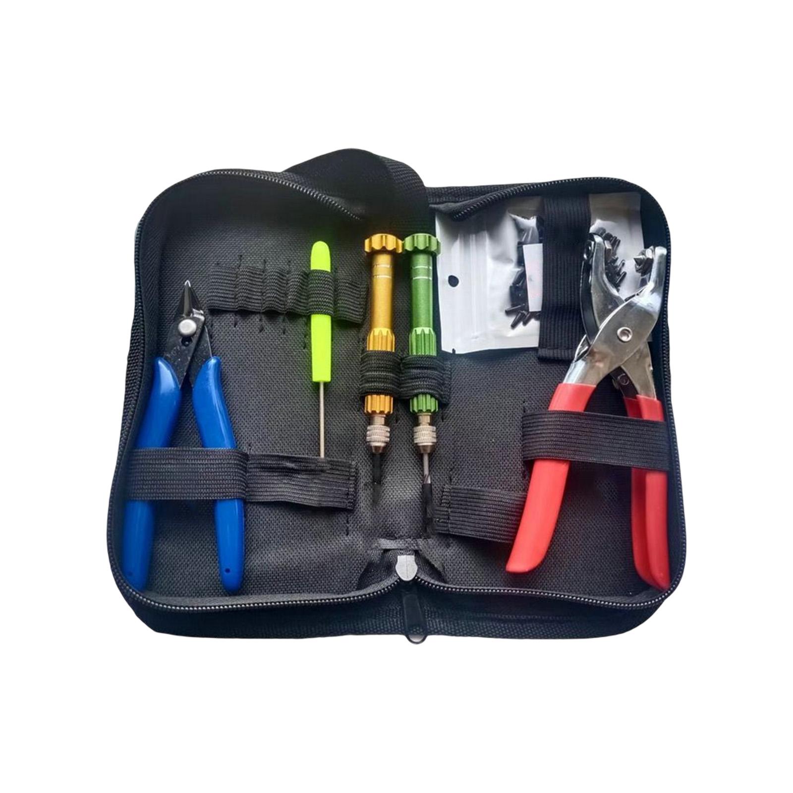 Starting Stringing Clamp Tool Kit with Storage Bag Portable Badminton Racket Pliers for Equipment Tennis Racquet Sports Squash