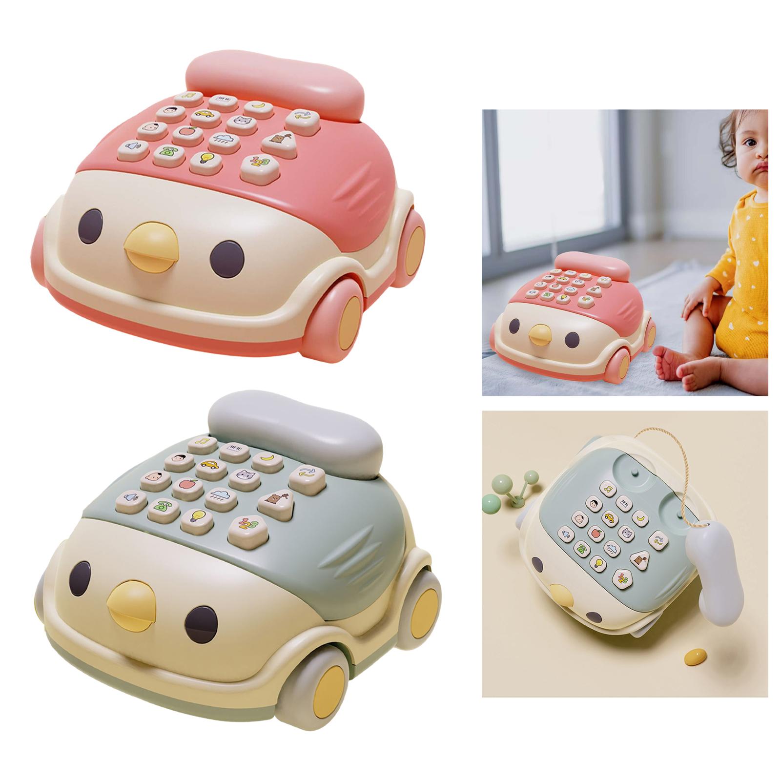 Chicken Telephone Toy Musical Toy Educational 12 Function Development Baby Telephone Toy for Practical Gift Kids Children Infant
