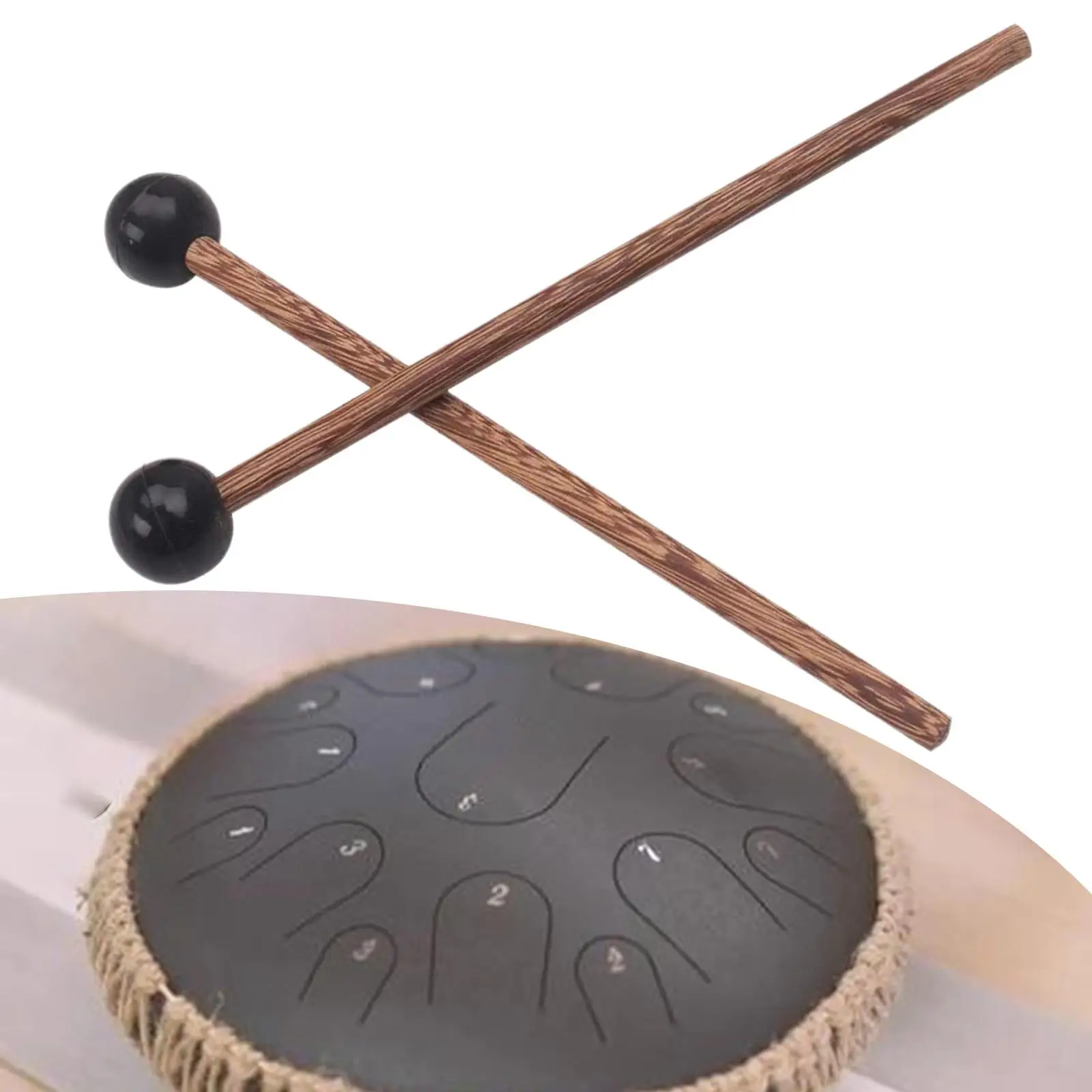 2 Pieces Ethereal Drum Drumsticks Hand Drum Drumsticks Instrument Accessory for Glockenspiel