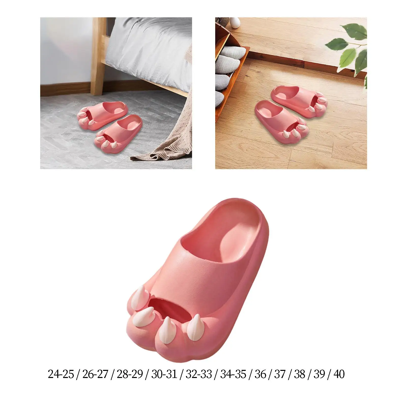 Animals Paw Slides Quick Drying Waterproof Anti claw Slippers Funny Sandals Funny Claw Female Sandals for Shower Bathing