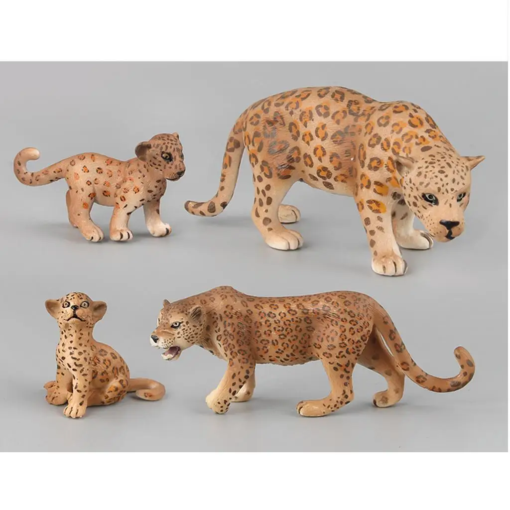 Lifelike Plastic Animal Model Cheetah Figure Nature Educational Learning Toy 