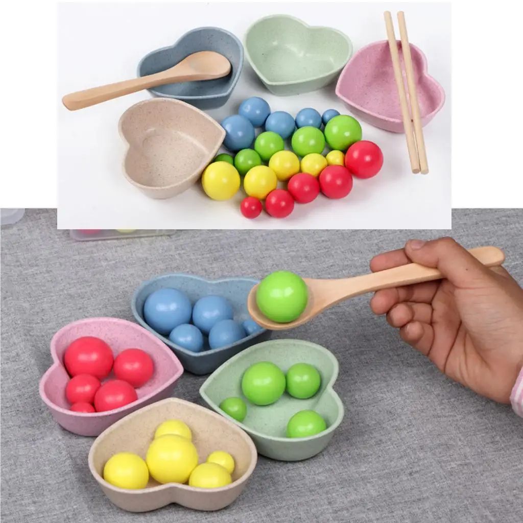 Children Practice Chopstick Spoon Training Educational Learning 