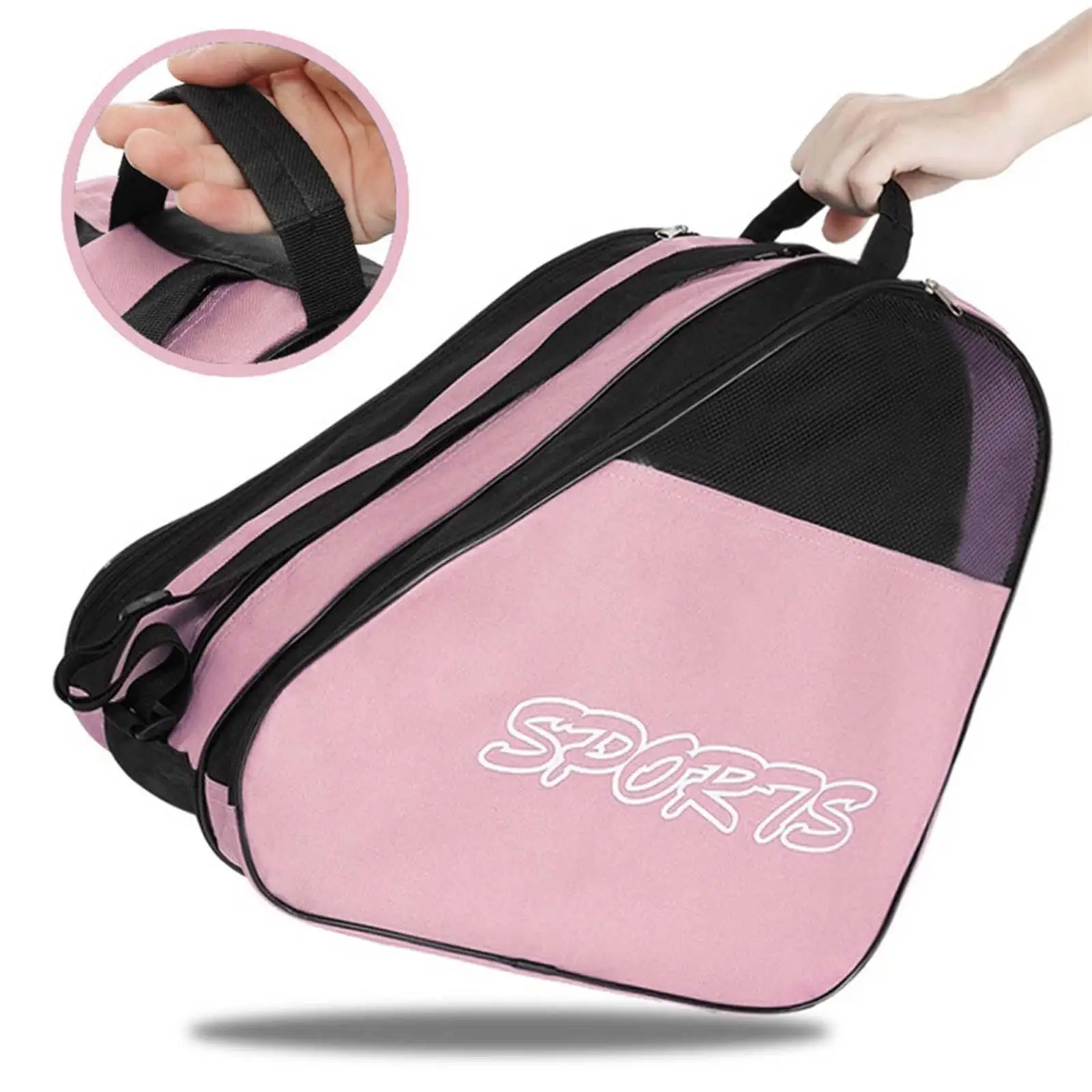 Durable Skating Shoes Bag Skates Storage Bag Ice Skates Roller Skating Bag Adjustable Shoulder Strap Handbags Roller Skates Bag
