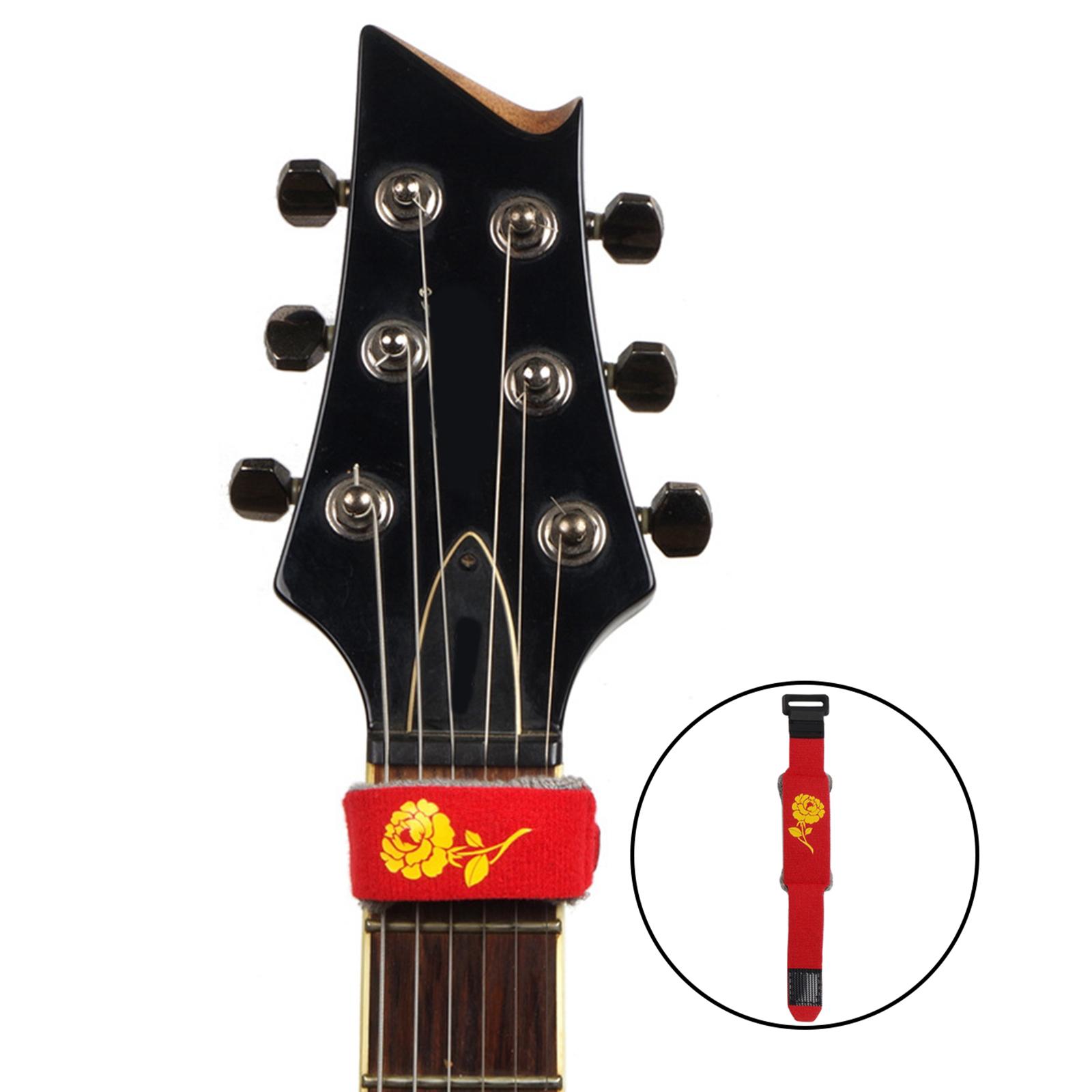 Guitar String Muter Adjustable Noise Reducer Guitar Fretboard Muting Straps Eliminating Tap Slap Noise Sound