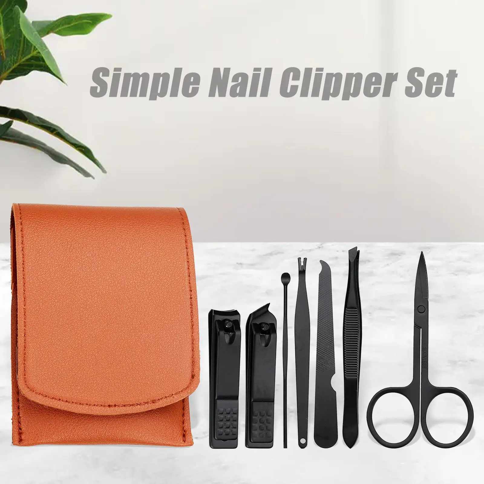 7Pcs Manicure Set Nails Kit Non Slip   Clipping Tools