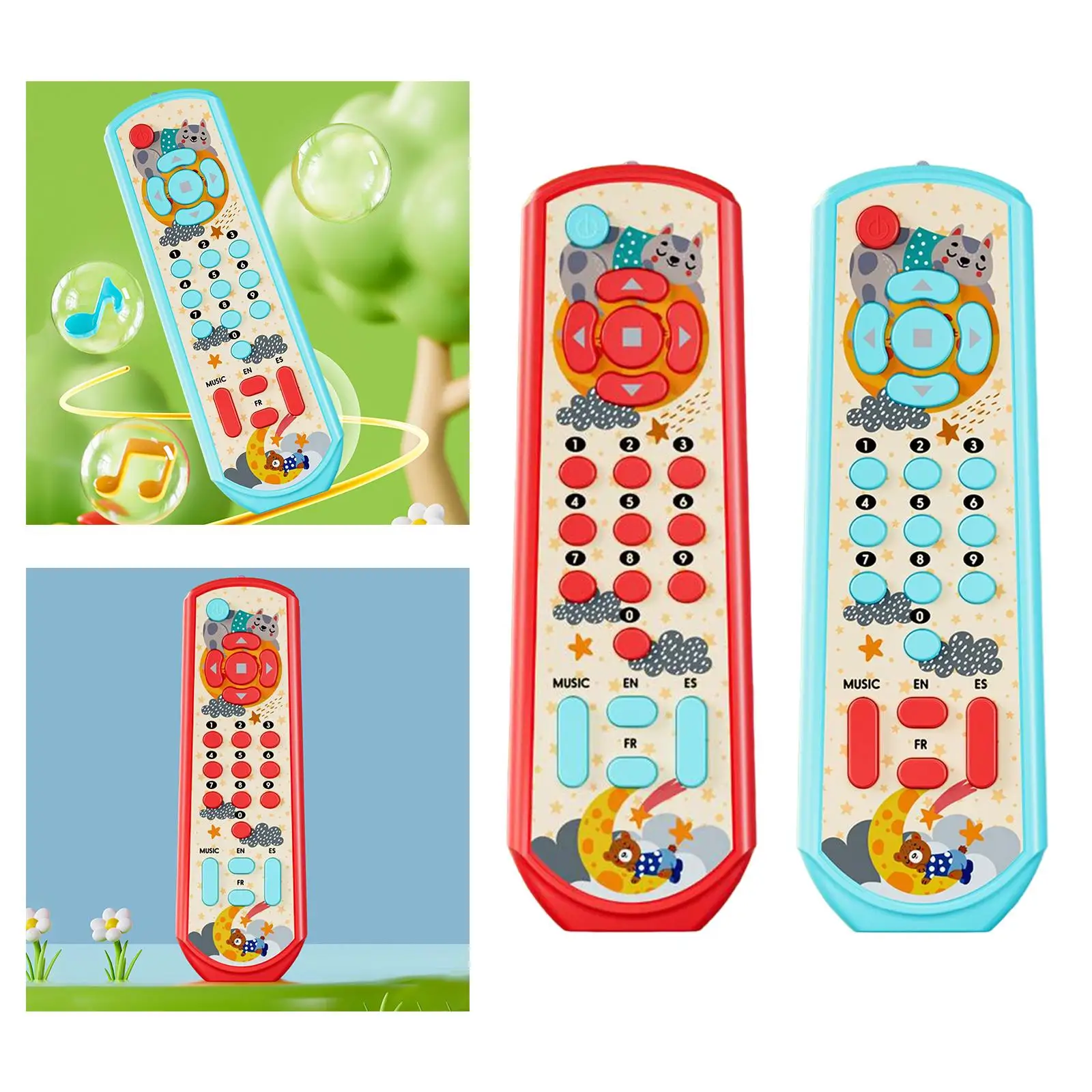 Remote Control Toys Music Education Toys Early Educational Toys with Sound Pretend Play for Travel Toddler Baby Birthday Gifts
