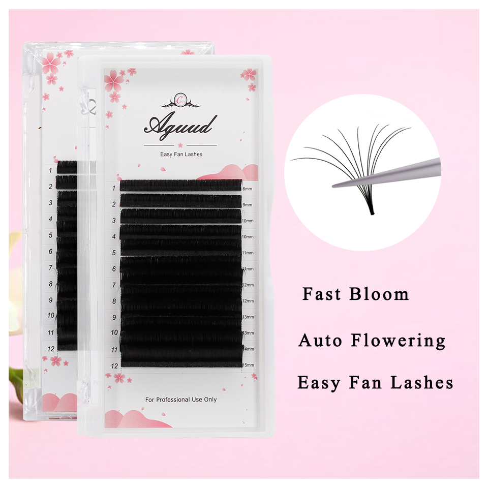 Best of AGUUD Easy Fan Lashes Eyelash Extension Faux Mink Auto Flowering Rapid Blooming Fans Individual Eyelash Extension Easy Fanning Reviews & Tips