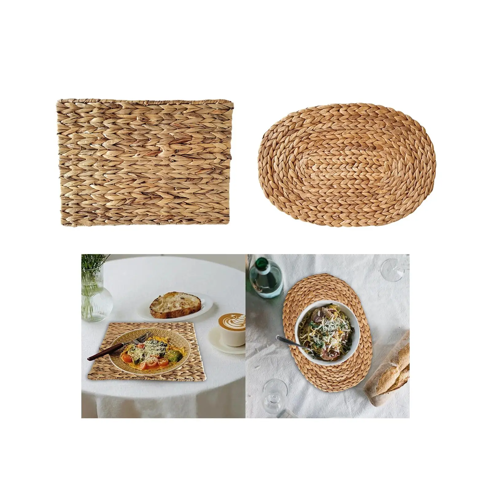 Woven Placemats Farmhouse Indoor Decoration Table Mat Heat Resistant Pads for Hot Pots Halloween Dinner Plate Bowls Coffee Cup