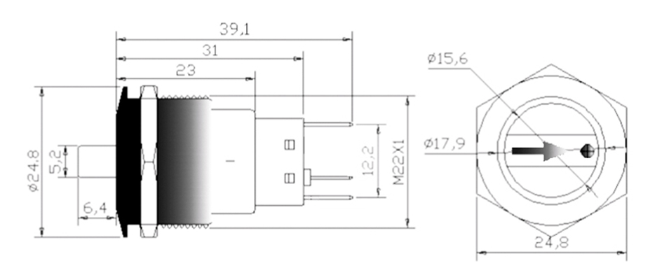 Customized 22mm Waterproof Metal Rotary Selector Switch 2 3 Pin 1NO1NC 2NO2NC 12V LED Stainless Steel Push Button Knob Switch