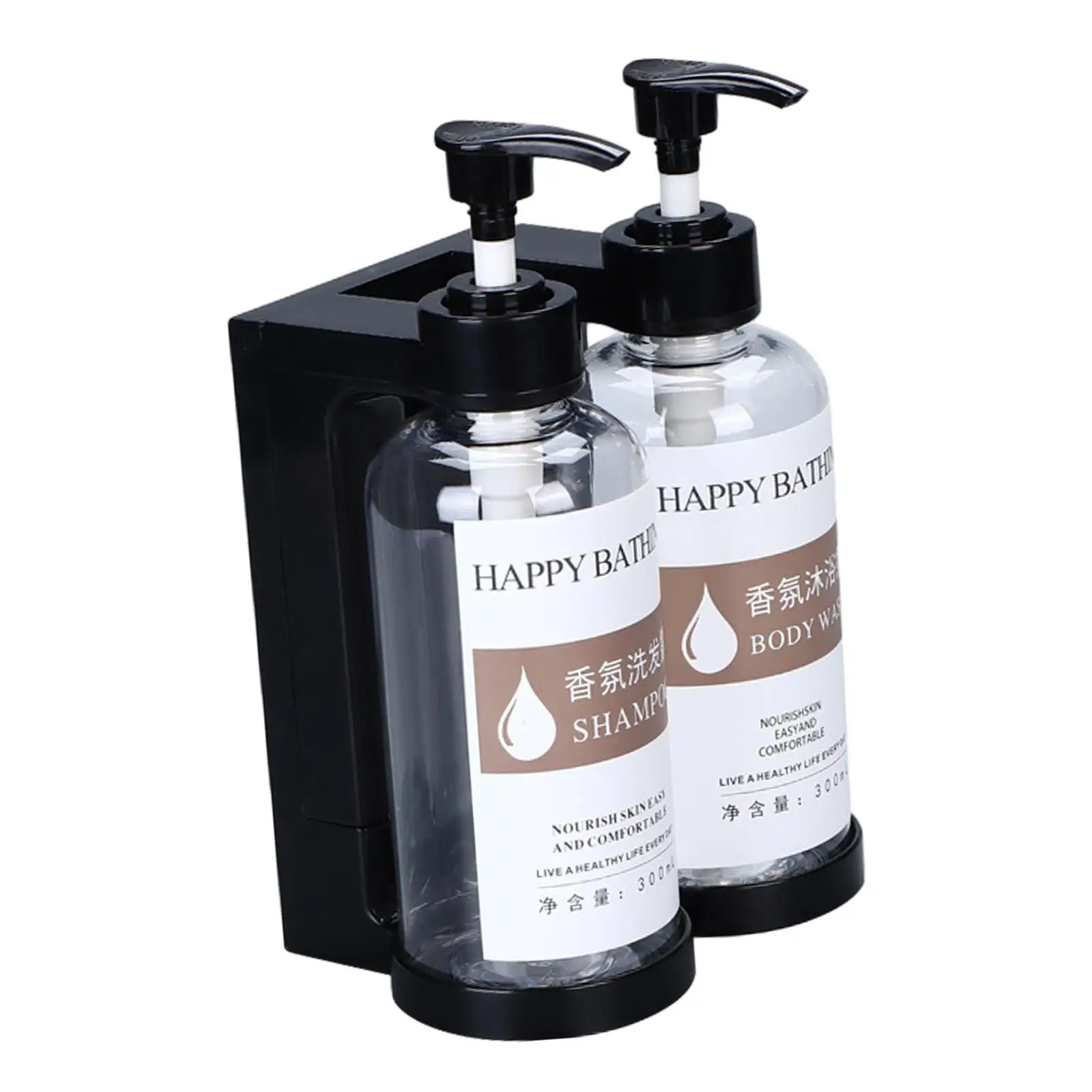 Shower Dispenser Hand Press Portable Washroom for Kitchens Lotion Bottle Non Slip Hotel Wall Mounted Refillable Pump Bottle Accs