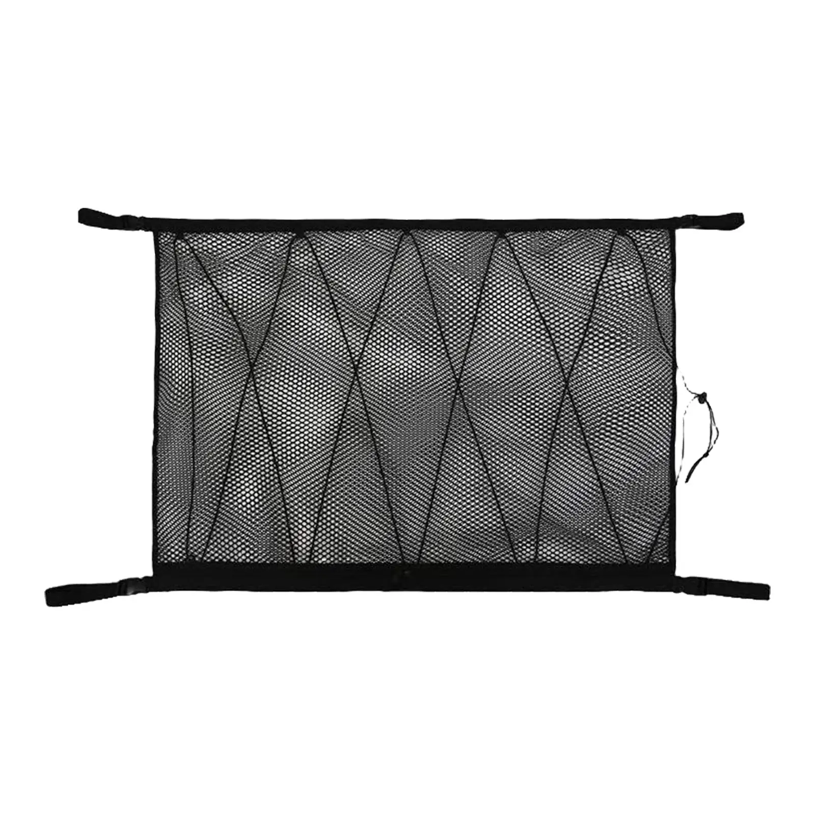 Car Ceiling Cargo Pocket with Zipper Adjustable for Quilt Camping