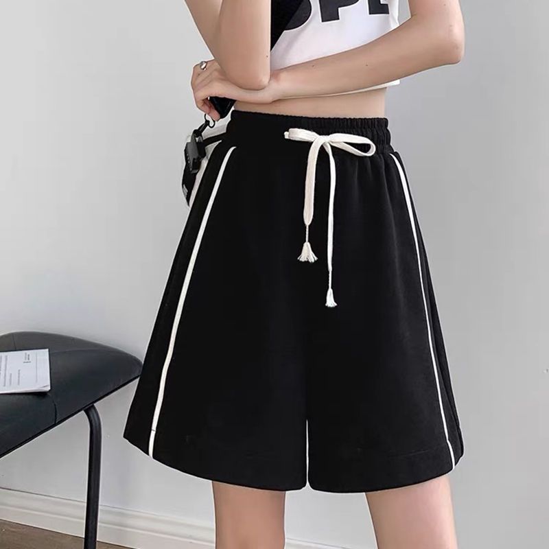 Feminino Side Stripe Sporty Shorts, Harajuku Streetwear,