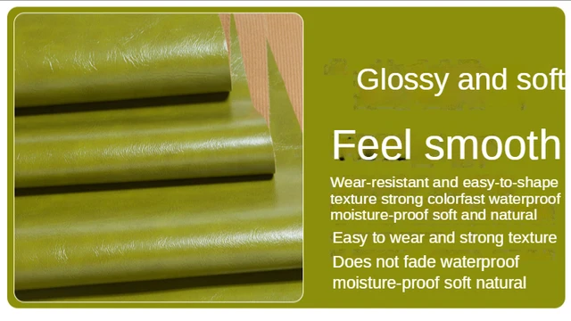 Pu Oil Wax Faux Leather Fabric By The Meter for Sewing Sofa Covers  Waterproof Wearable Micro Elasticity Smooth Scratch Resistant