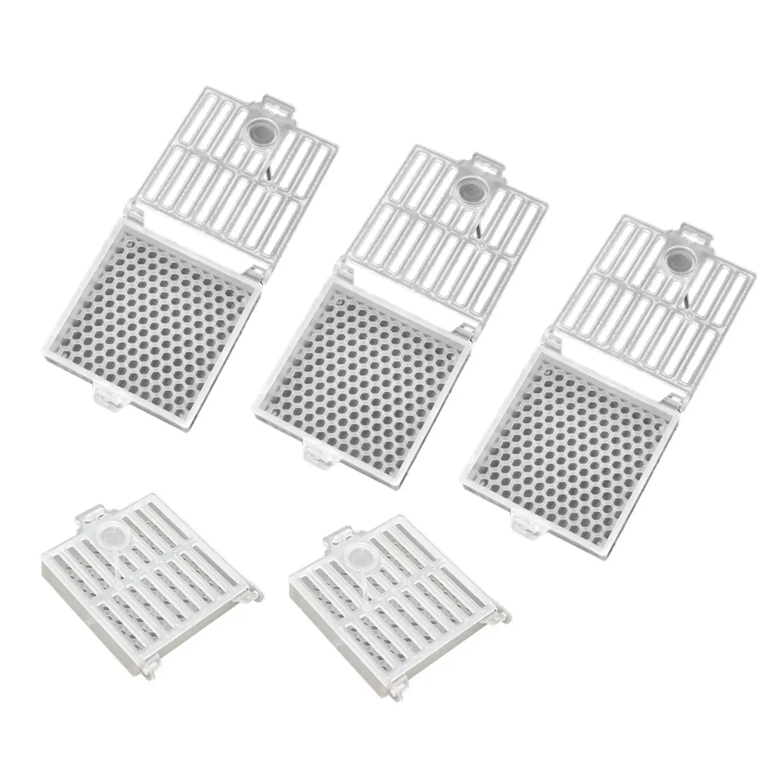 5 Pieces Queen Bee Post Cage Clip ABS Move Transmit Beekeeping Supplies Box