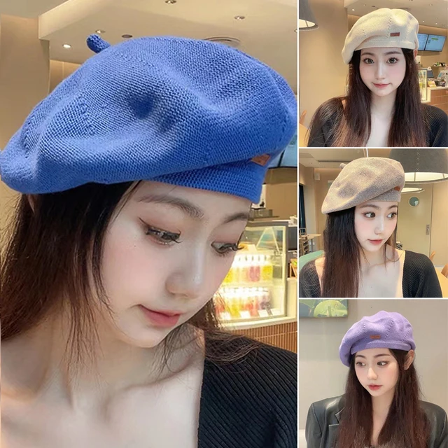 Solid Color Korean Beret Hat with Durable Cotton Octagon Design Lightweight  Cap for Birthday Christmas Thanksgiving Day Gift